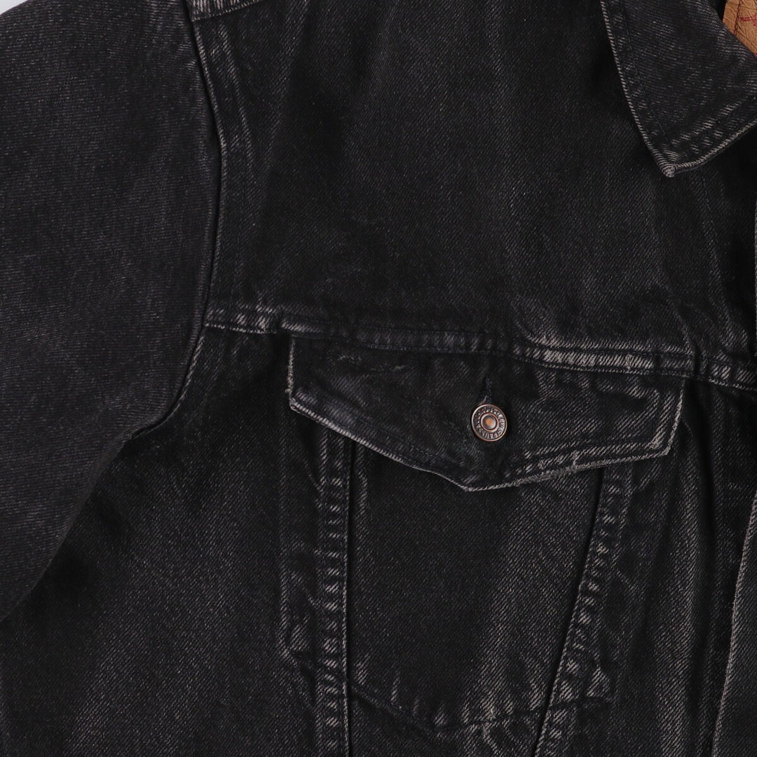 90'S Levi's 75525-0260 Black Denim Jacket, Made in Canada, Men's Size L, Vintage cotton black type Vintage Second Hand