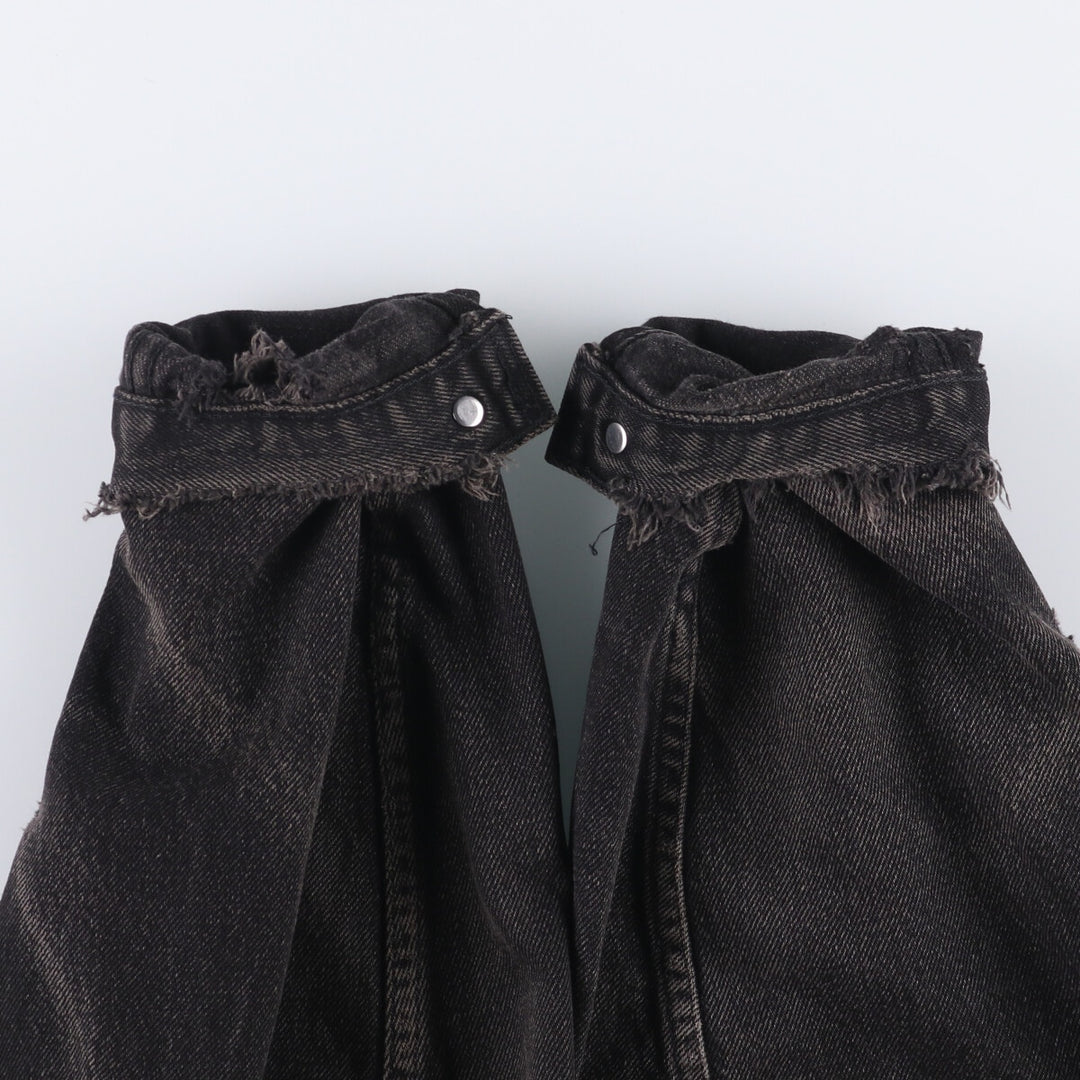 90'S Levi's 75525-0260 Black Denim Jacket, Made in Canada, Men's Size L, Vintage cotton black type Vintage Second Hand