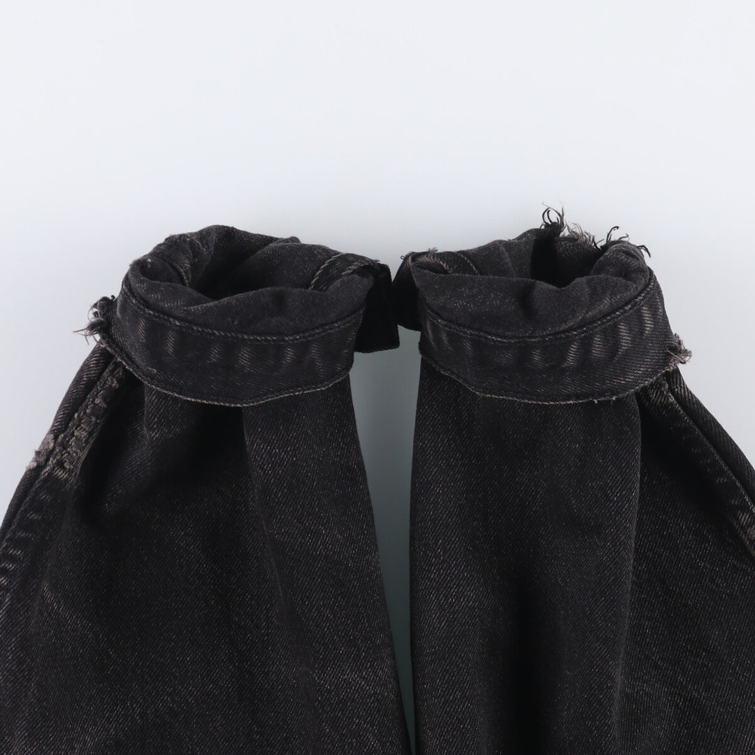 90'S Levi's 75525-0260 Black Denim Jacket, Made in Canada, Men's Size L, Vintage cotton black type Vintage Second Hand