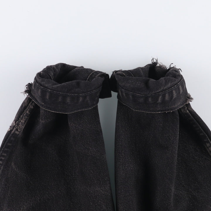 90'S Levi's 75525-0260 Black Denim Jacket, Made in Canada, Men's Size L, Vintage cotton black type Vintage Second Hand