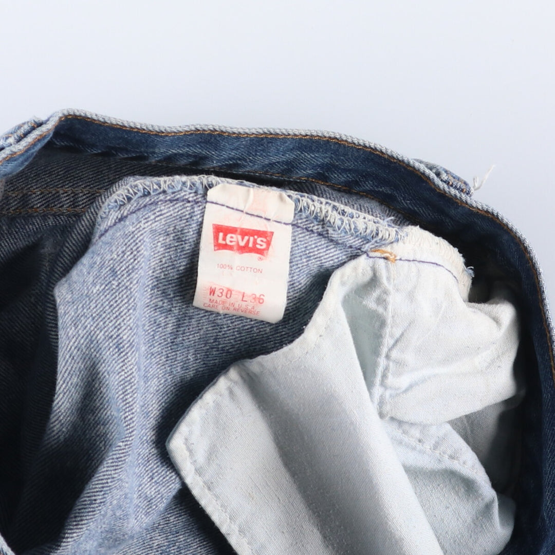 90'S Levi's 00501-0115 Straight denim pants made in USA, men's w30 equivalent, vintage cotton blue type Vintage Second Hand