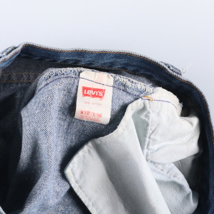 90'S Levi's 00501-0115 Straight denim pants made in USA, men's w30 equivalent, vintage cotton blue type Vintage Second Hand