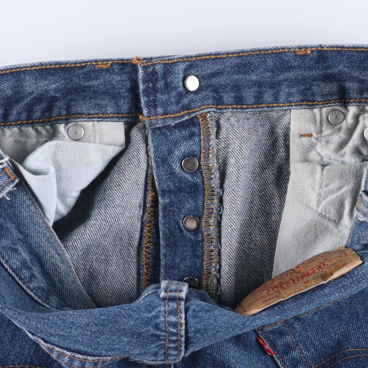 90'S Levi's 00501-0115 Straight denim pants made in USA, men's w30 equivalent, vintage cotton blue type Vintage Second Hand