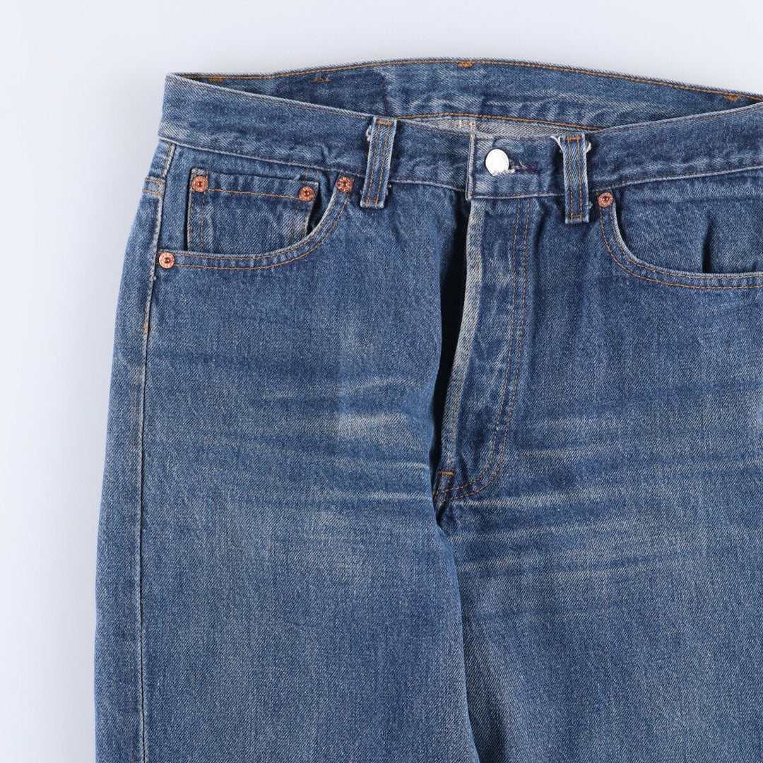 90'S Levi's 00501-0115 Straight denim pants made in USA, men's w30 equivalent, vintage cotton blue type Vintage Second Hand