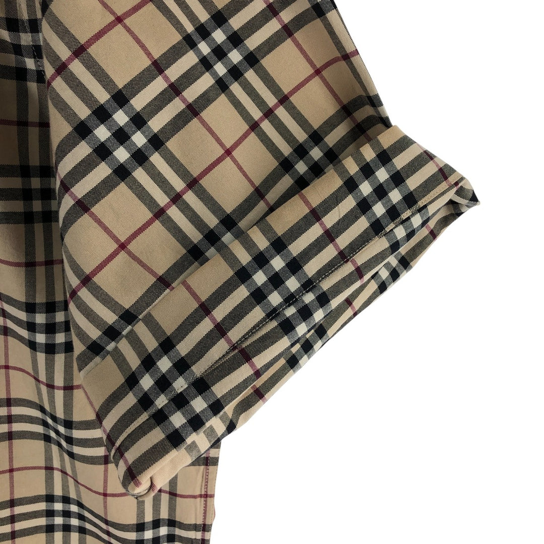 Burberry's BURBERRY LONDON short sleeve button down check shirt men's size L cotton Beige type Vintage Second Hand