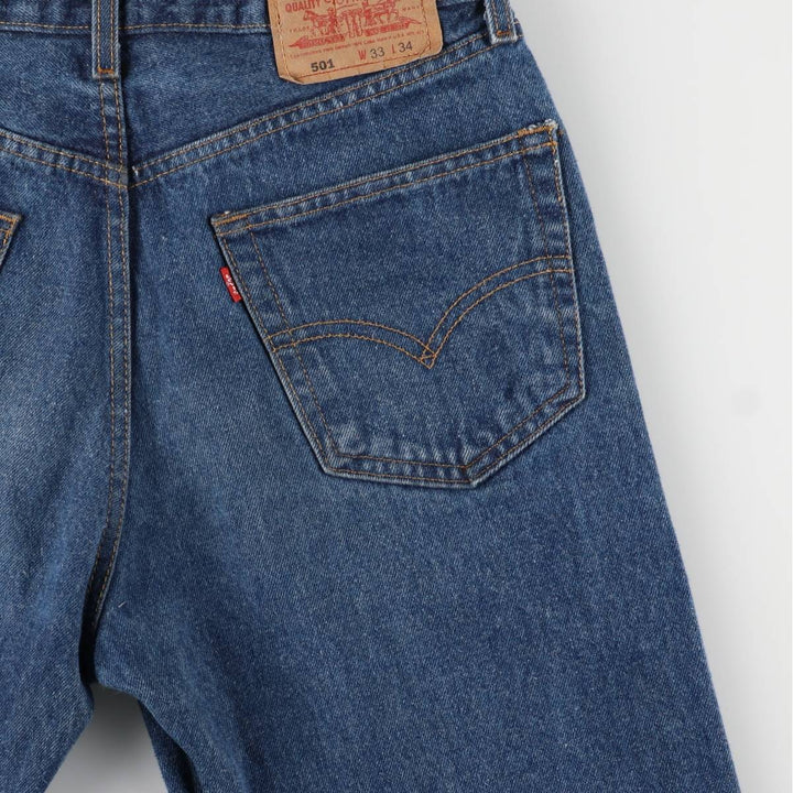 90'S Levi's 501-0115 Straight Denim Pants Made in USA Men's W33 Vintage cotton blue type Vintage Second Hand