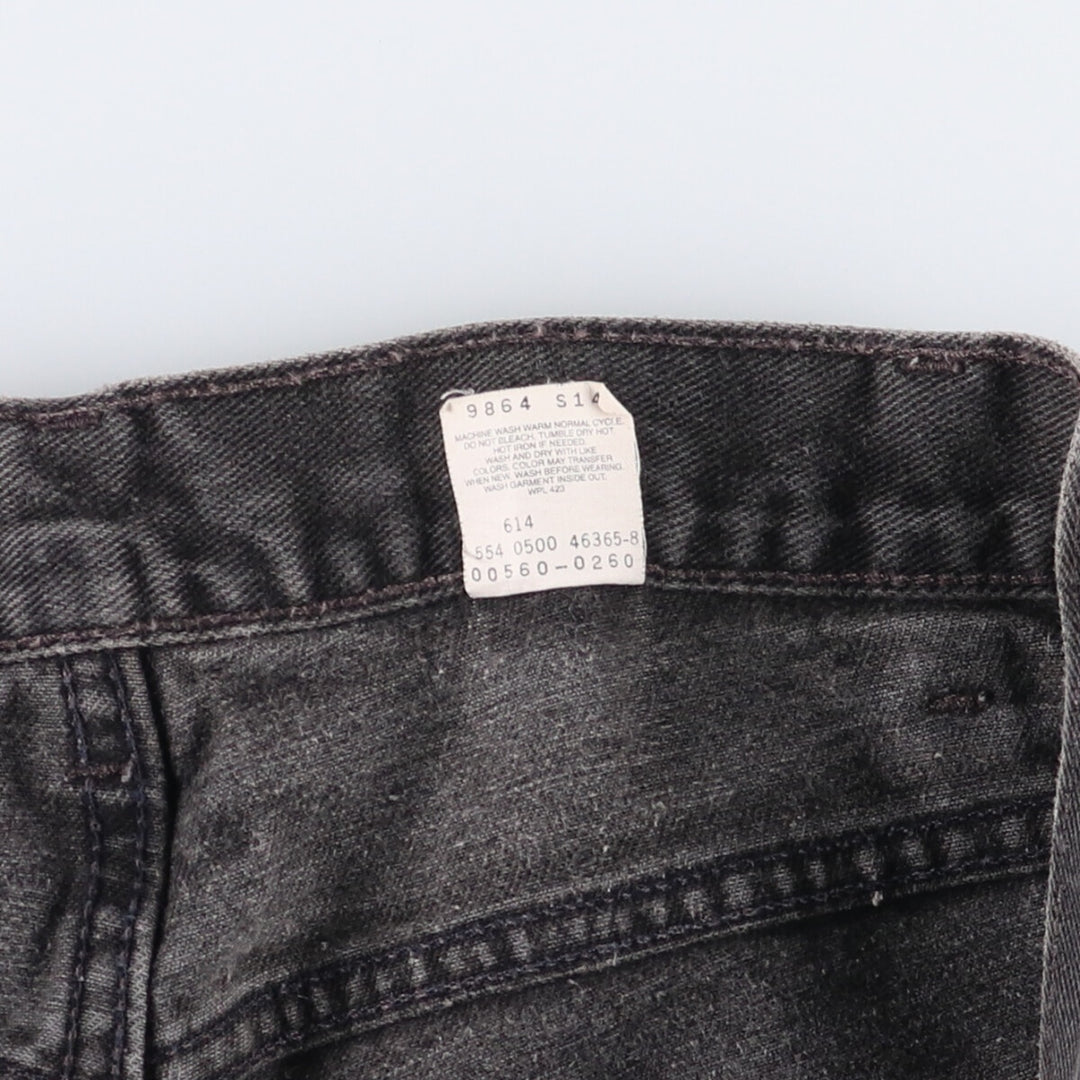 00'S Levi's 560 LOOSE FIT TAPERED LEG Black Denim Tapered Denim Pants Made in USA Men's W32 equivalent cotton black type Vintage Second Hand