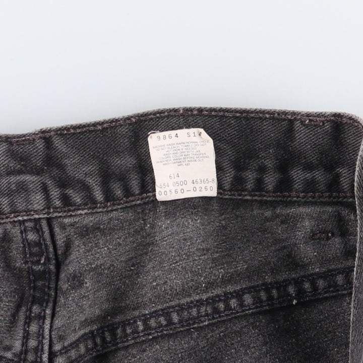 00'S Levi's 560 LOOSE FIT TAPERED LEG Black Denim Tapered Denim Pants Made in USA Men's W32 equivalent cotton black type Vintage Second Hand