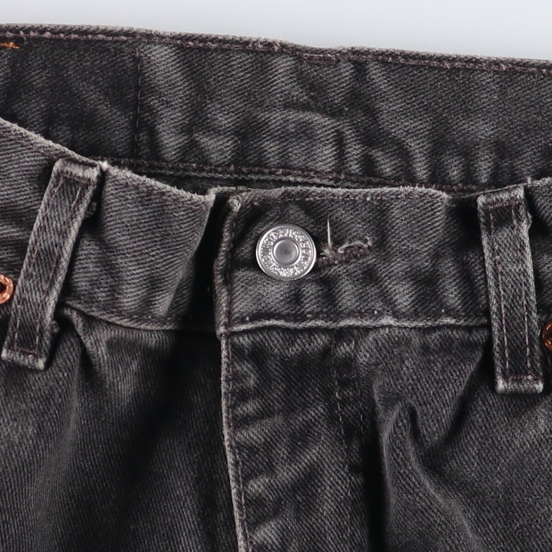 00'S Levi's 560 LOOSE FIT TAPERED LEG Black Denim Tapered Denim Pants Made in USA Men's W32 equivalent cotton black type Vintage Second Hand