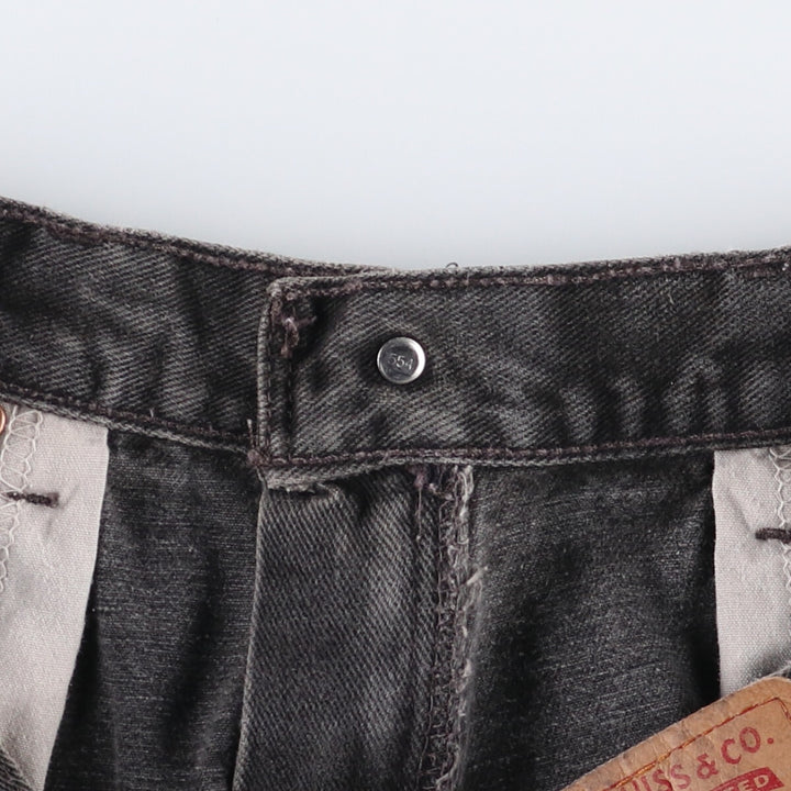 00'S Levi's 560 LOOSE FIT TAPERED LEG Black Denim Tapered Denim Pants Made in USA Men's W32 equivalent cotton black type Vintage Second Hand