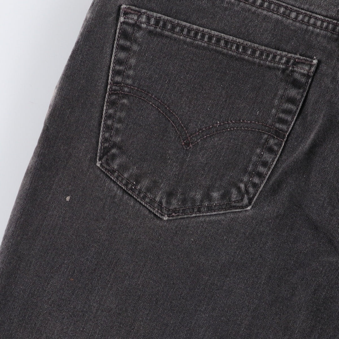 00'S Levi's 560 LOOSE FIT TAPERED LEG Black Denim Tapered Denim Pants Made in USA Men's W32 equivalent cotton black type Vintage Second Hand
