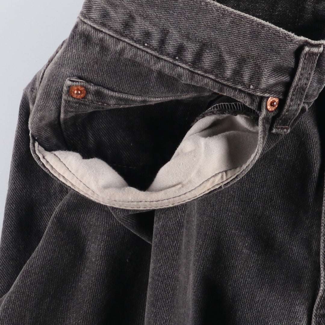 00'S Levi's 560 LOOSE FIT TAPERED LEG Black Denim Tapered Denim Pants Made in USA Men's W32 equivalent cotton black type Vintage Second Hand