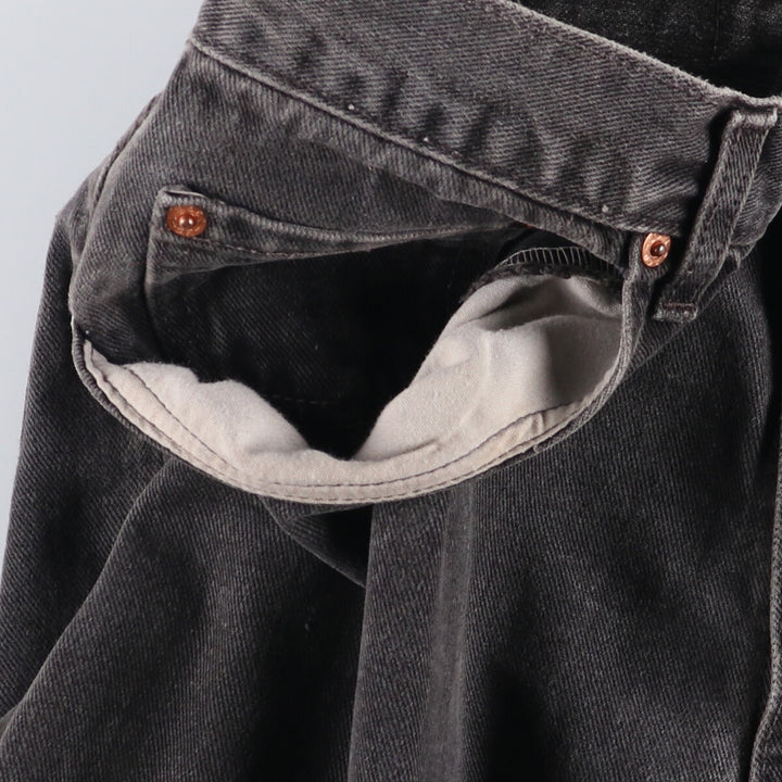 00'S Levi's 560 LOOSE FIT TAPERED LEG Black Denim Tapered Denim Pants Made in USA Men's W32 equivalent cotton black type Vintage Second Hand
