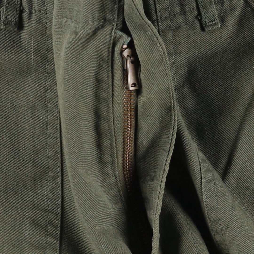 80'S US military genuine military baker pants made in USA men's w33 equivalent vintage polyester Khaki type sage green Vintage Second Hand