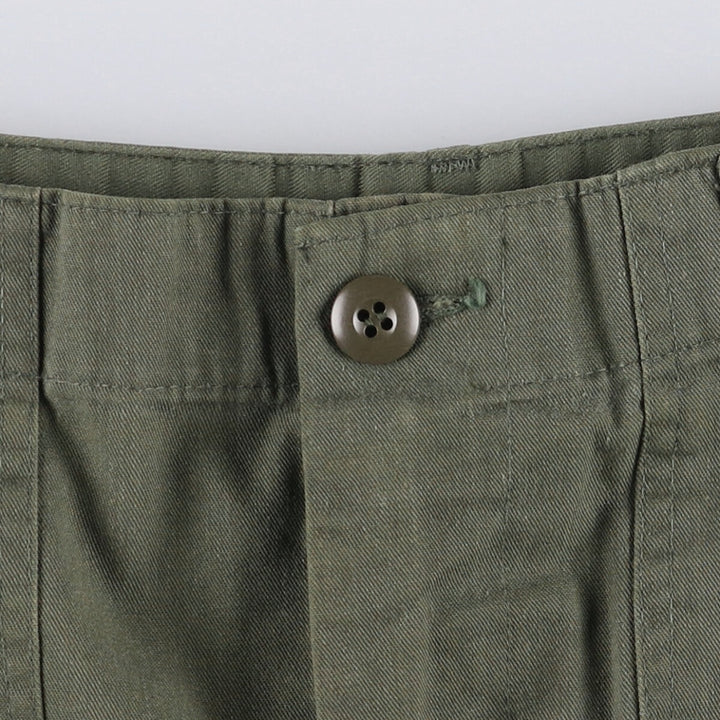 80'S US military genuine military baker pants made in USA men's w33 equivalent vintage polyester Khaki type sage green Vintage Second Hand