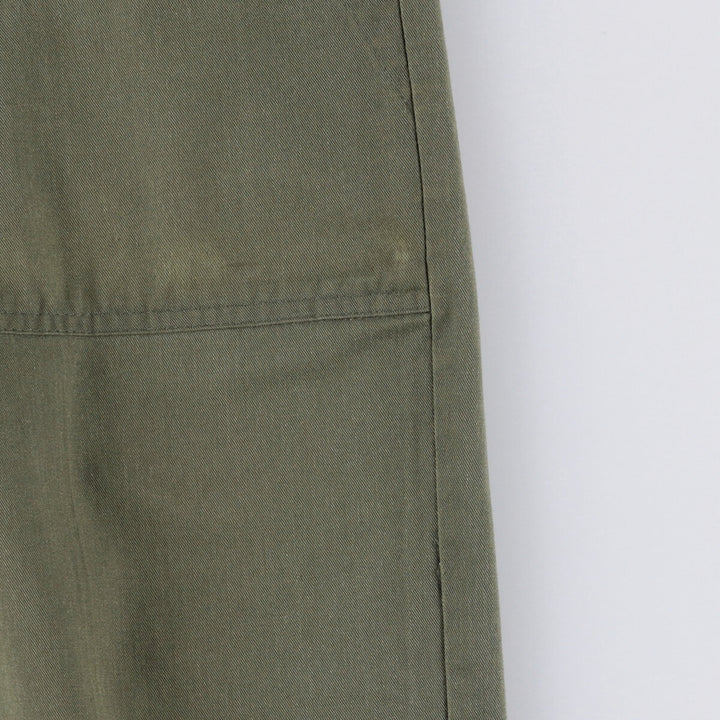 80'S US military genuine military baker pants made in USA men's w33 equivalent vintage polyester Khaki type sage green Vintage Second Hand