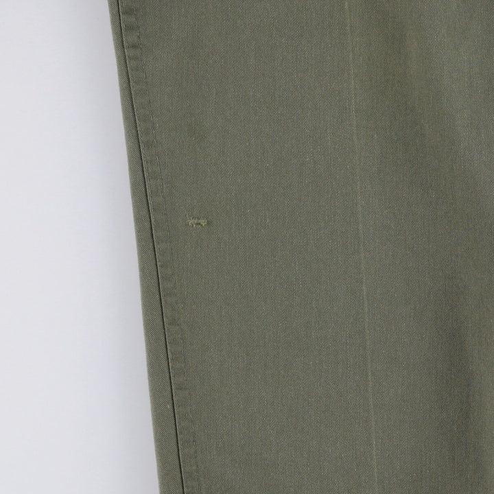 80'S US military genuine military baker pants made in USA men's w33 equivalent vintage polyester Khaki type sage green Vintage Second Hand