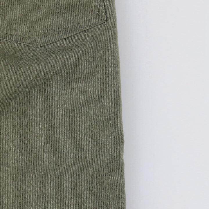 80'S US military genuine military baker pants made in USA men's w33 equivalent vintage polyester Khaki type sage green Vintage Second Hand