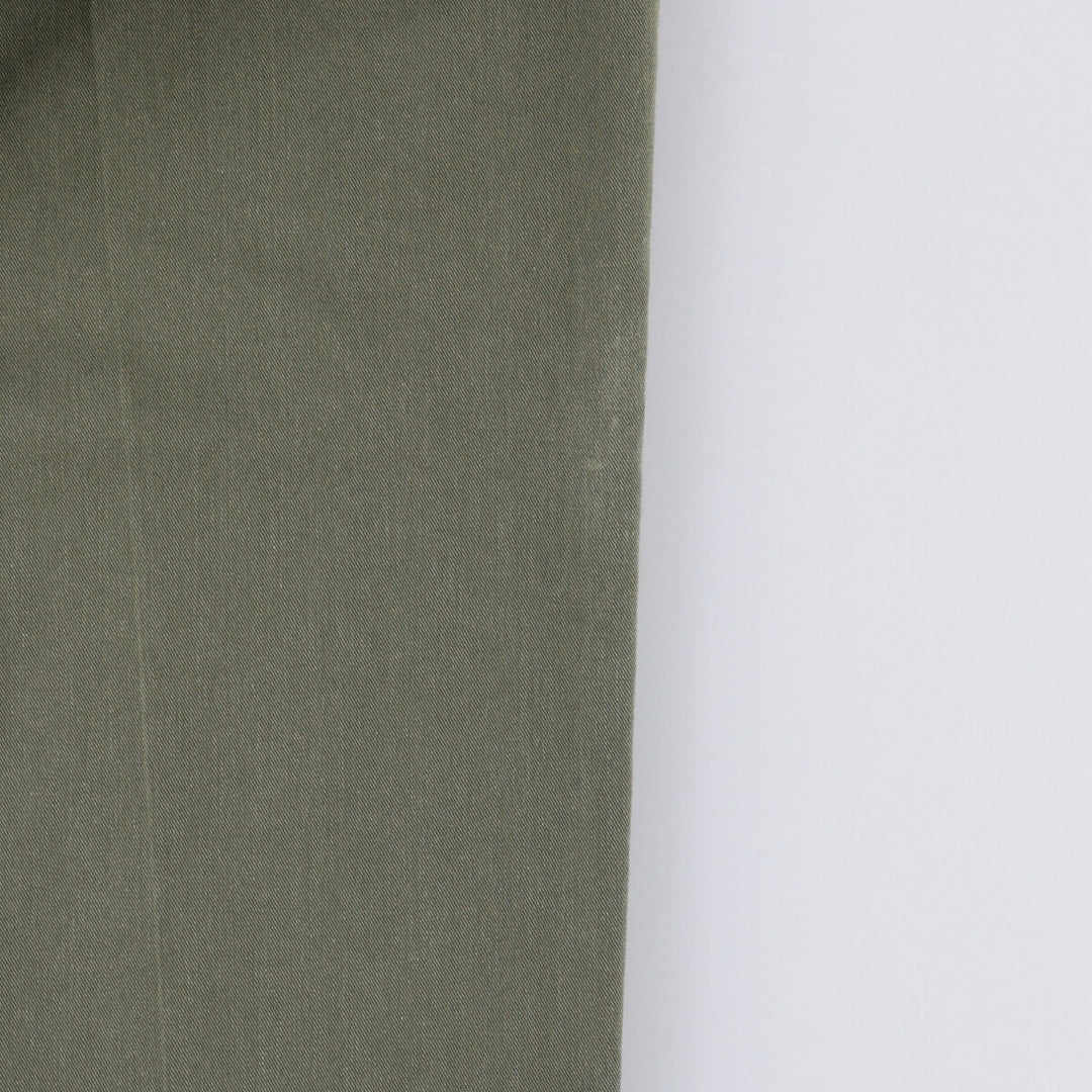 80'S US military genuine military baker pants made in USA men's w33 equivalent vintage polyester Khaki type sage green Vintage Second Hand