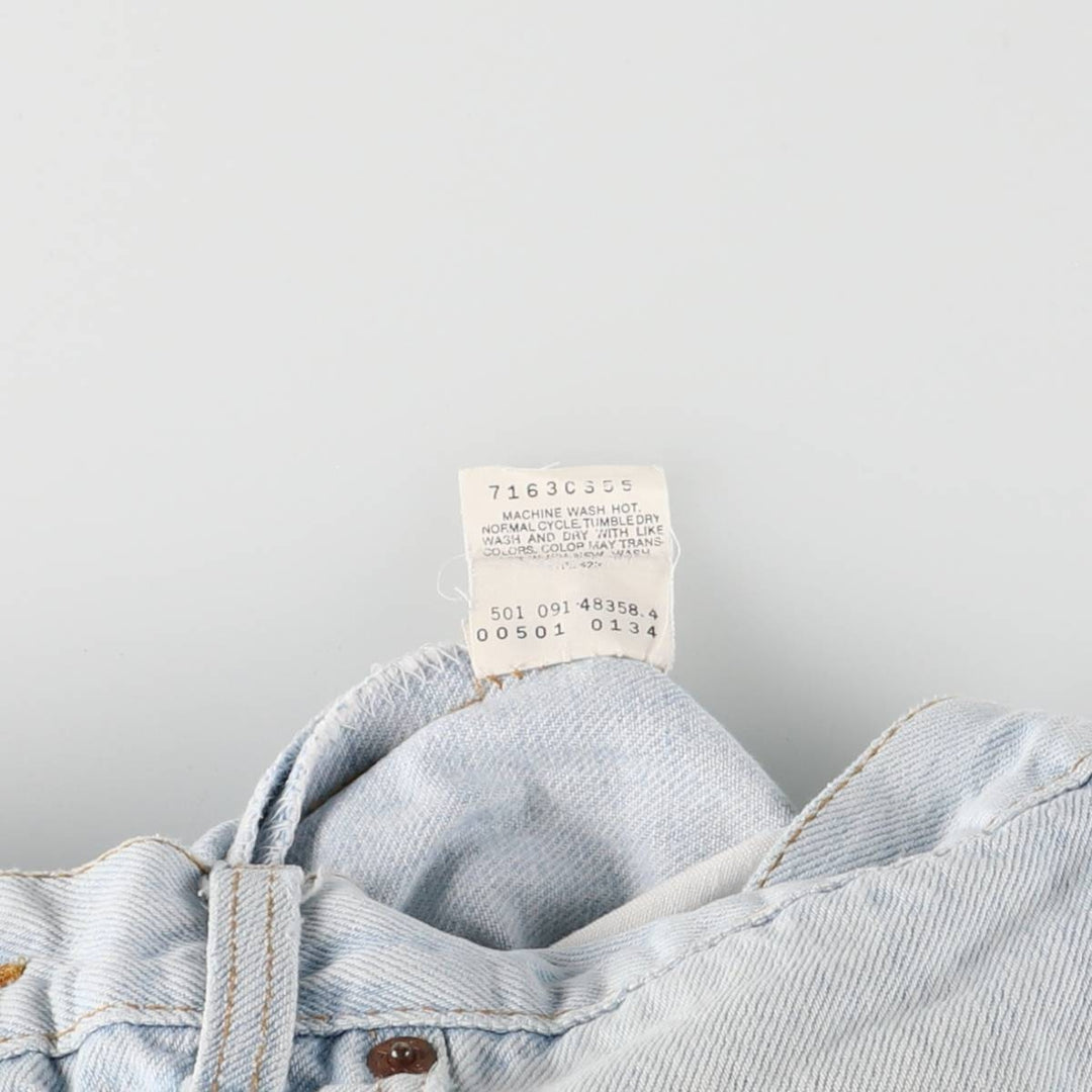 90'S Levi's 00501-0134 Straight denim pants made in USA, men's w35 equivalent, vintage cotton blue type Vintage Second Hand