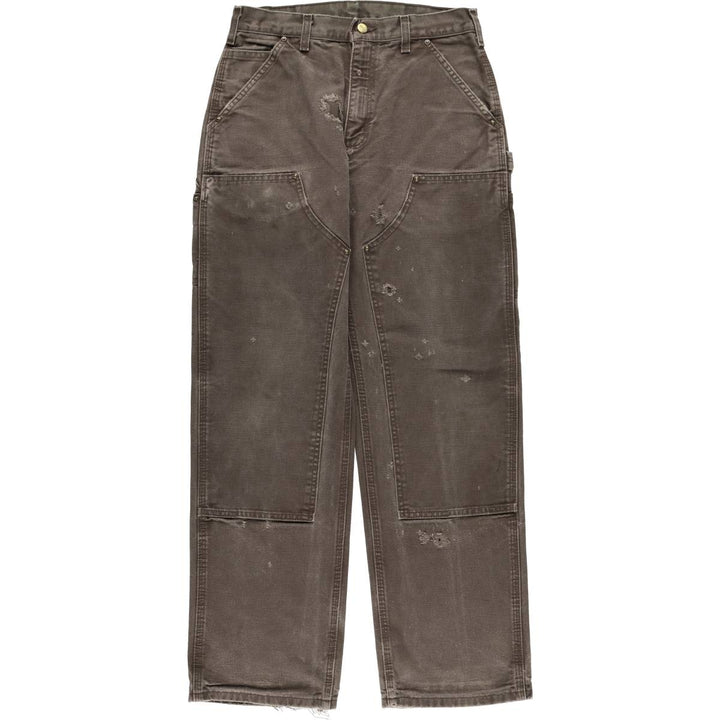 00'S Carhartt Dungaree Fit Double Knee Duck Painter Pants Men's W30 equivalent cotton brown type Vintage Second Hand