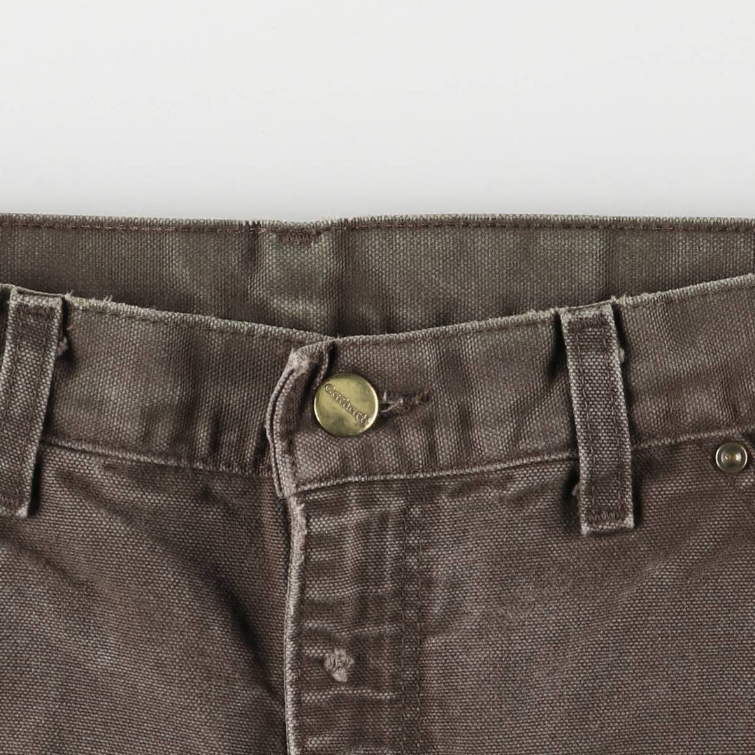 00'S Carhartt Dungaree Fit Double Knee Duck Painter Pants Men's W30 equivalent cotton brown type Vintage Second Hand