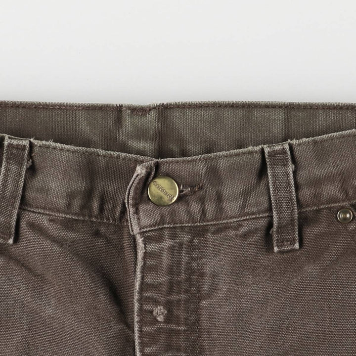 00'S Carhartt Dungaree Fit Double Knee Duck Painter Pants Men's W30 equivalent cotton brown type Vintage Second Hand