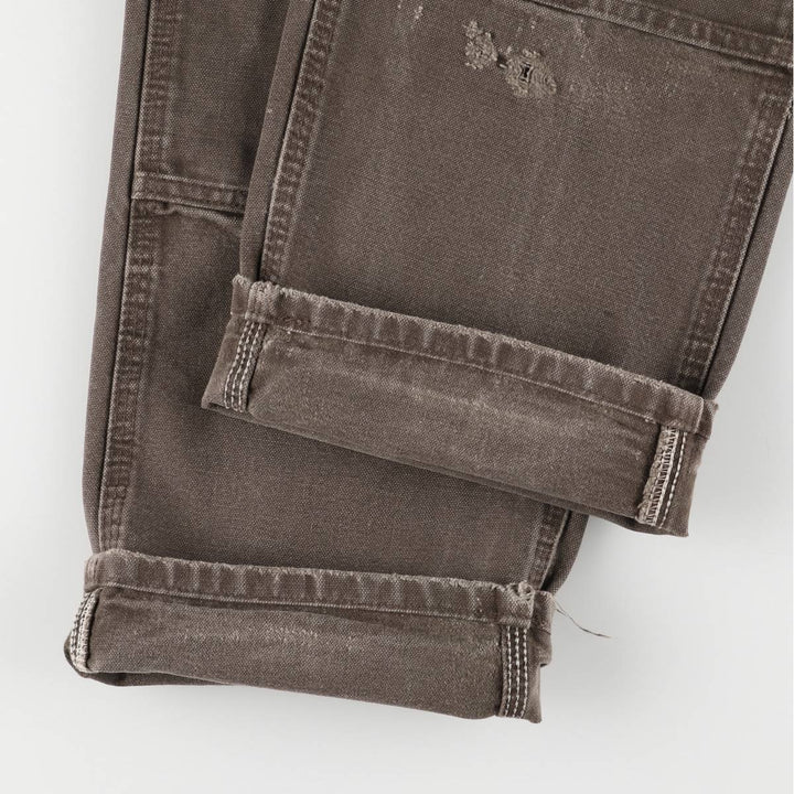 00'S Carhartt Dungaree Fit Double Knee Duck Painter Pants Men's W30 equivalent cotton brown type Vintage Second Hand
