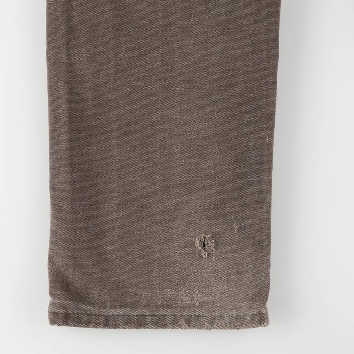 00'S Carhartt Dungaree Fit Double Knee Duck Painter Pants Men's W30 equivalent cotton brown type Vintage Second Hand