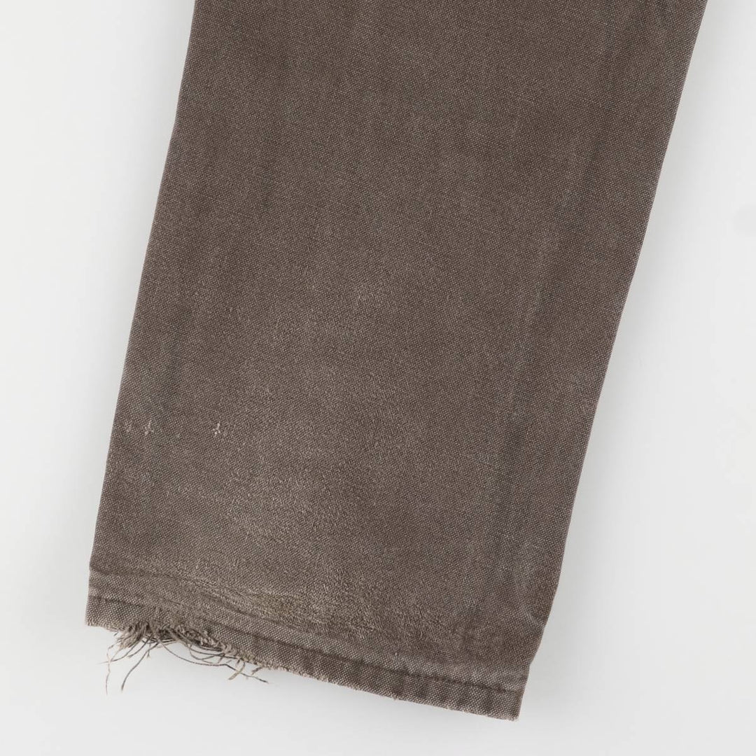 00'S Carhartt Dungaree Fit Double Knee Duck Painter Pants Men's W30 equivalent cotton brown type Vintage Second Hand