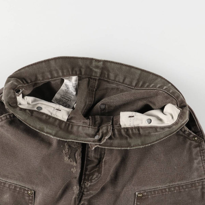 00'S Carhartt Dungaree Fit Double Knee Duck Painter Pants Men's W30 equivalent cotton brown type Vintage Second Hand