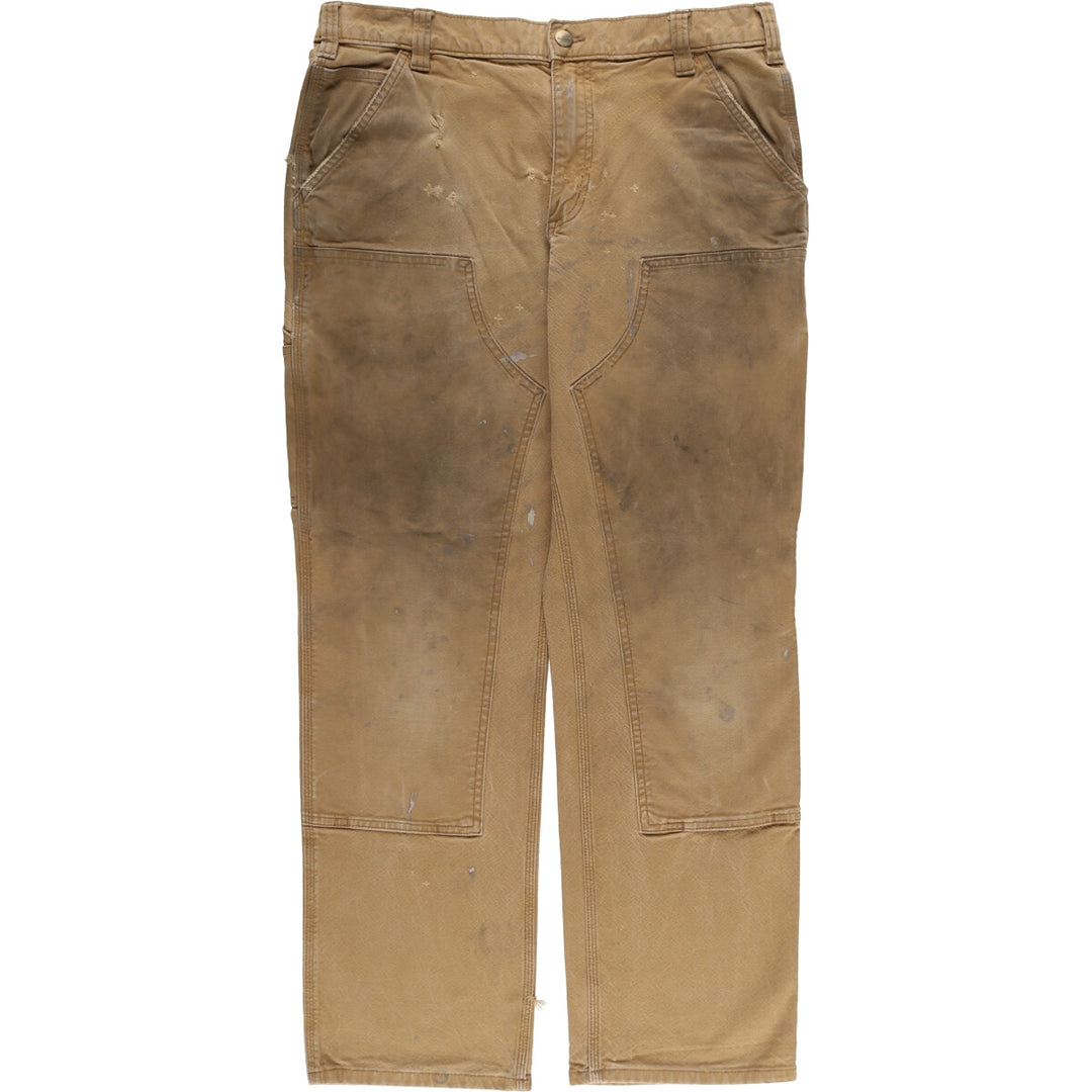 Carhartt Relaxed Fit Double Knee Duck Painter Pants for Men, W34 cotton brown type Vintage Second Hand