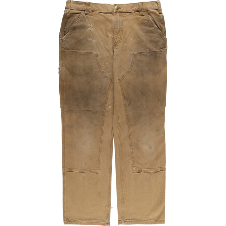 Carhartt Relaxed Fit Double Knee Duck Painter Pants for Men, W34 cotton brown type Vintage Second Hand