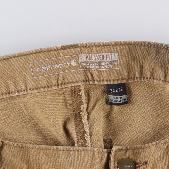 Carhartt Relaxed Fit Double Knee Duck Painter Pants for Men, W34 cotton brown type Vintage Second Hand