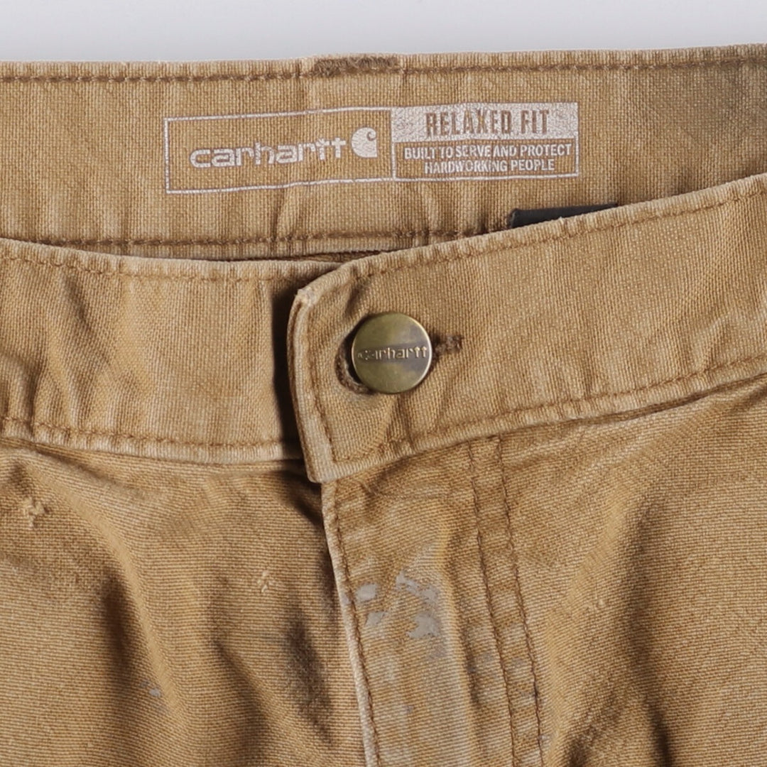 Carhartt Relaxed Fit Double Knee Duck Painter Pants for Men, W34 cotton brown type Vintage Second Hand