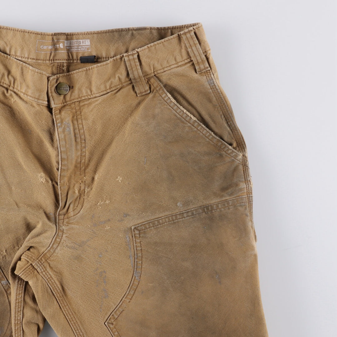 Carhartt Relaxed Fit Double Knee Duck Painter Pants for Men, W34 cotton brown type Vintage Second Hand