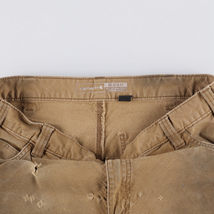 Carhartt Relaxed Fit Double Knee Duck Painter Pants for Men, W34 cotton brown type Vintage Second Hand