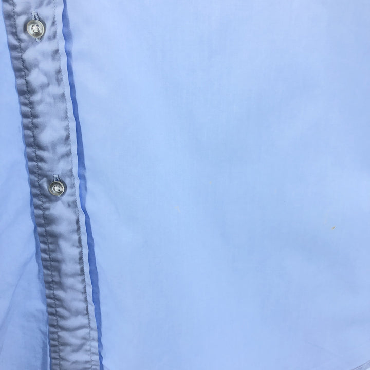 ~70'S Brooks Brothers MAKERS 6-button short-sleeve cotton shirt, men's XL size, vintage cotton Blue type light blue Vintage Second Hand