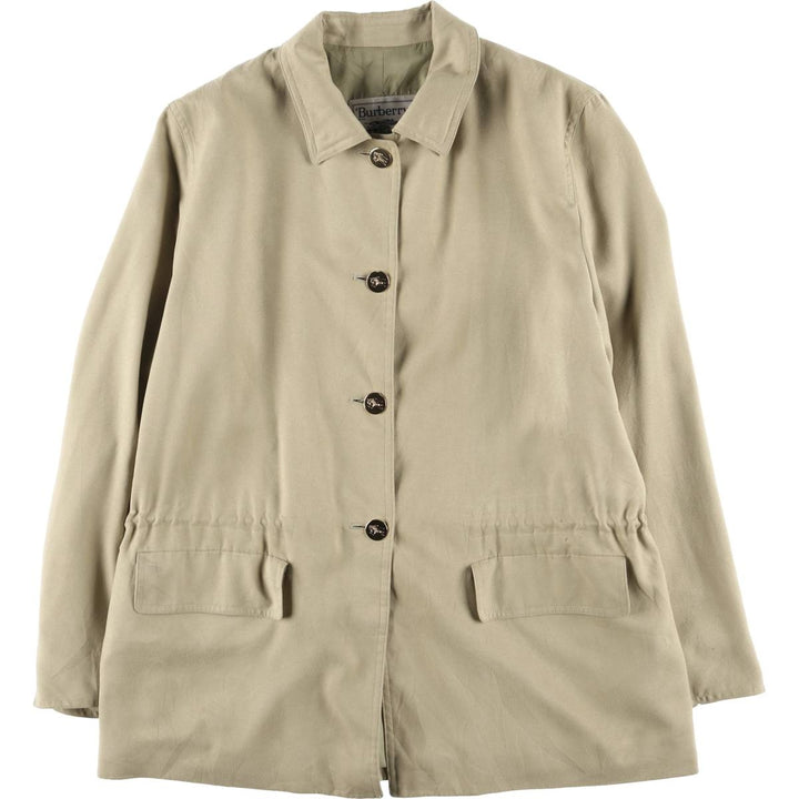 Burberry's half coat for women, size L polyester Beige type Vintage Second Hand