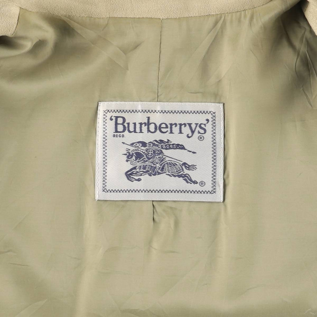 Burberry's half coat for women, size L polyester Beige type Vintage Second Hand