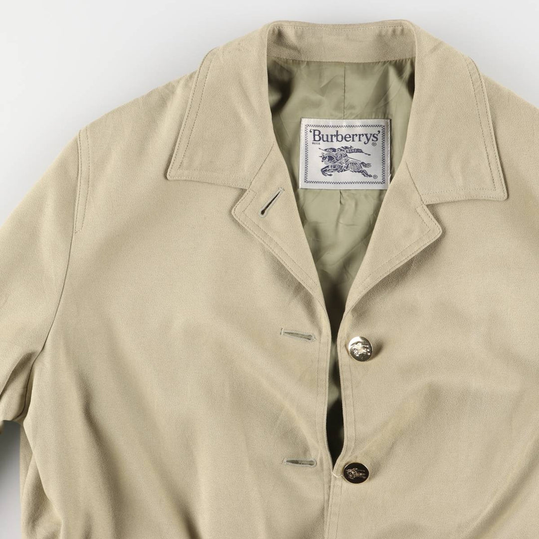 Burberry's half coat for women, size L polyester Beige type Vintage Second Hand