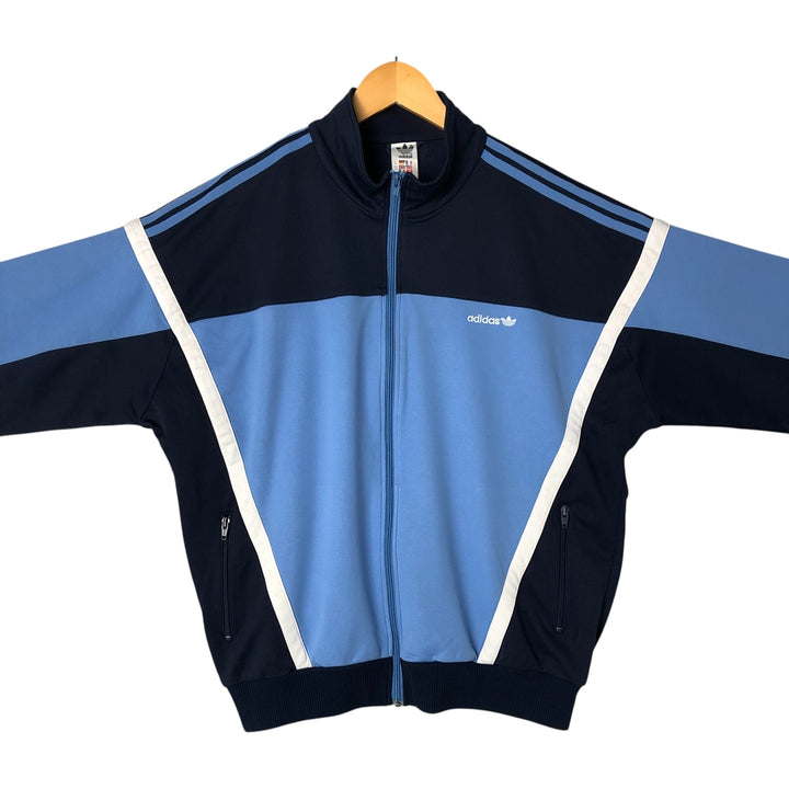 80'S Adidas adidas jersey hoodie track jacket men's XXL equivalent vintage cotton navy blue type Vintage Second Hand