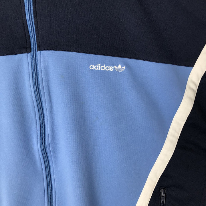 80'S Adidas adidas jersey hoodie track jacket men's XXL equivalent vintage cotton navy blue type Vintage Second Hand