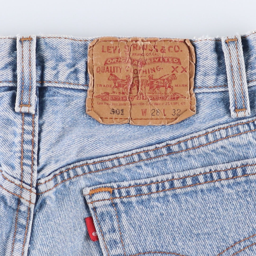 90'S Levi's 501-0115 Straight Denim Pants Made in USA Women's M (w27) Vintage cotton blue type Vintage Second Hand