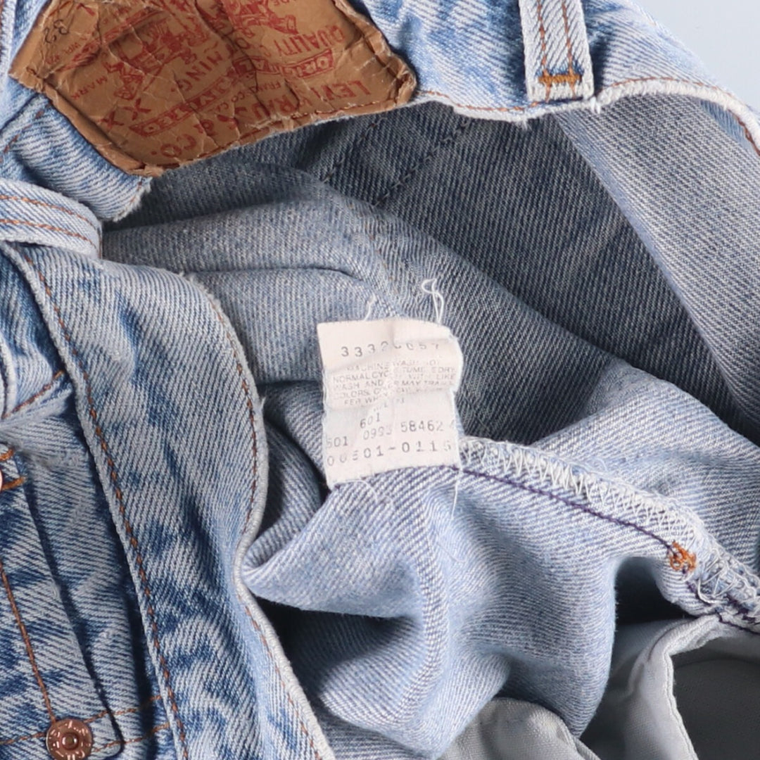 90'S Levi's 501-0115 Straight Denim Pants Made in USA Women's M (w27) Vintage cotton blue type Vintage Second Hand