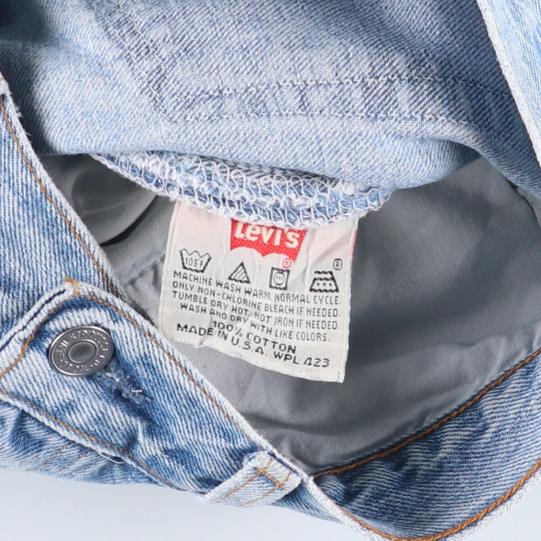 90'S Levi's 501-0193 Straight Denim Pants Made in USA Men's W29 Vintage cotton Blue type light blue Vintage Second Hand