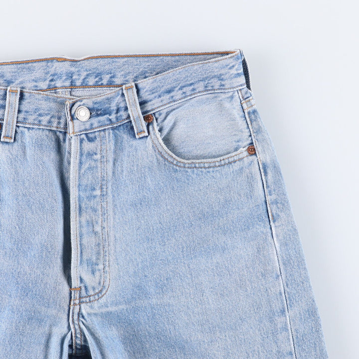 90'S Levi's 501-0193 Straight Denim Pants Made in USA Men's W29 Vintage cotton Blue type light blue Vintage Second Hand