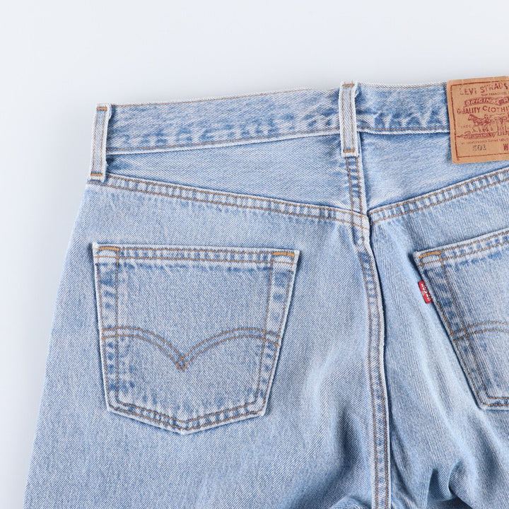 90'S Levi's 501-0193 Straight Denim Pants Made in USA Men's W29 Vintage cotton Blue type light blue Vintage Second Hand
