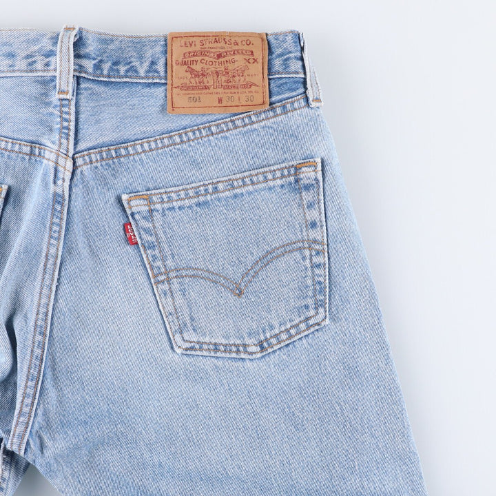 90'S Levi's 501-0193 Straight Denim Pants Made in USA Men's W29 Vintage cotton Blue type light blue Vintage Second Hand