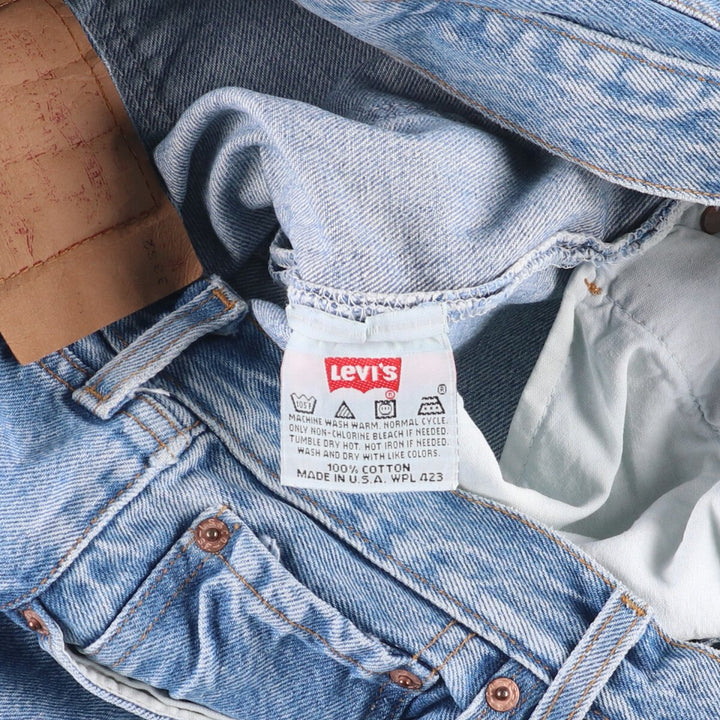 90'S Levi's 501-0193 Straight Denim Pants Made in USA Men's W32 Vintage cotton Blue type light blue Vintage Second Hand